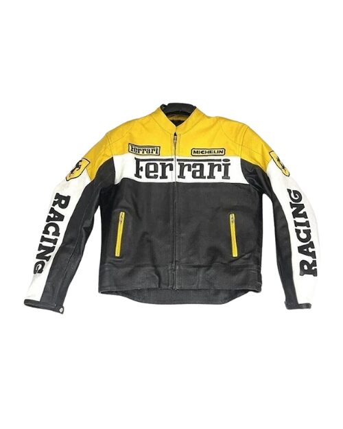 Ferrari Leather Motorcycle Jacket