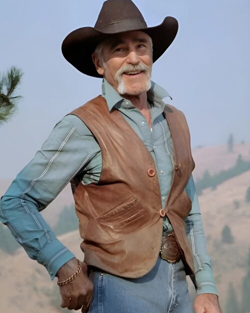 Lloyd Pierce Yellowstone Leather Brown Vest