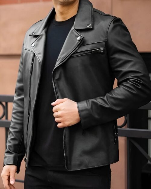 Men’s Authentic Black Motorcycle Leather Jacket