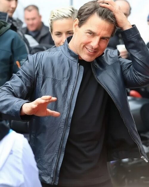 Tom Cruise Mission Impossible 6 Leather Biker Jacket