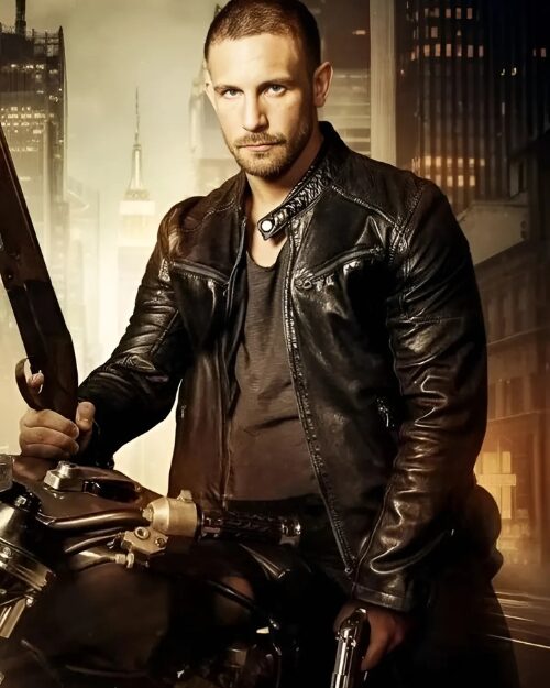 Man With No Past 2025 Adam Woodward Leather Black Jacket