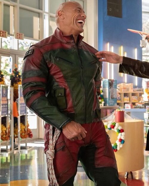 Red One Dwayne Johnson Leather Jacket