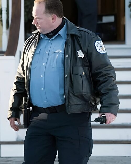 Chicago Fire Sergeant DeLaney Black Leather Jacket