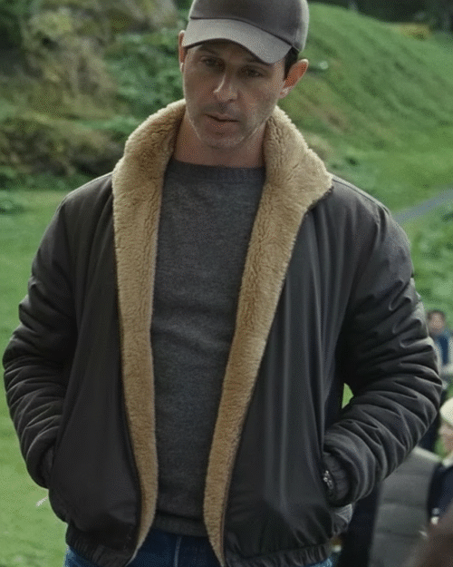 Succession Season 4 Kendall Roy Shearling Jacket