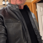 Declan Men’s Cafe Racer Black Leather Jacket