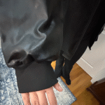 Women’s MA-1 Black Leather Bomber Jacket