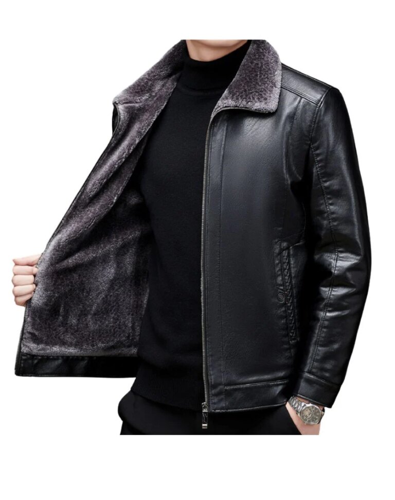 Men_sTimberlineBlackFauxShearlingLeatherJacketfront3